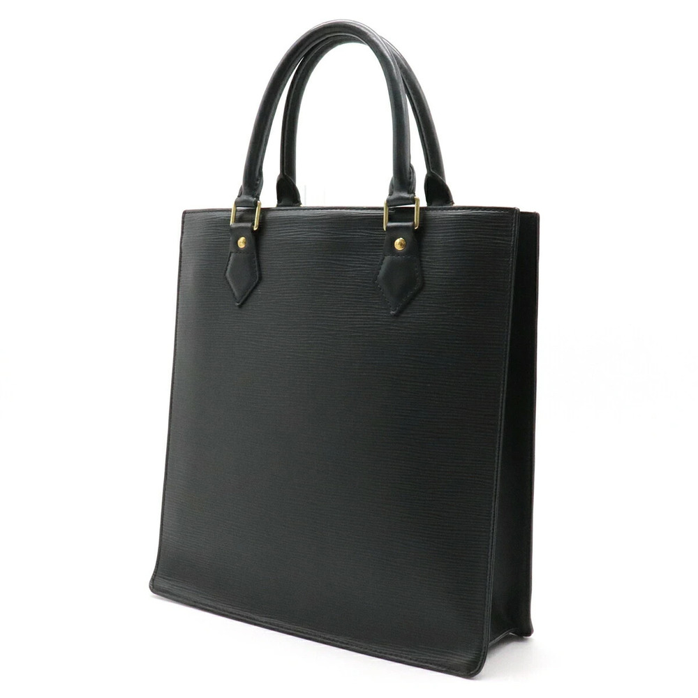 Louis Vuitton Business Epi Noir Sac Plat Handbag Tote Leather Bag Square Black